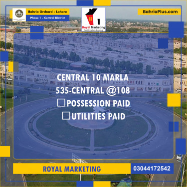 Residential Plot for Sale in Phase 1 - Central District -  Bahria Orchard, Lahore - (BP-160019)