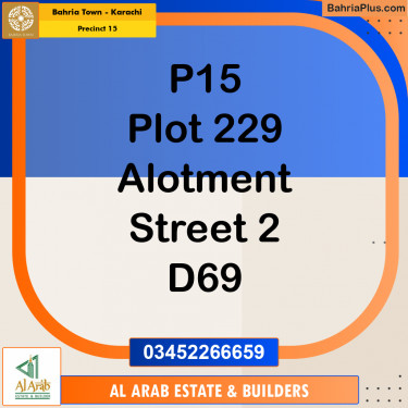 125 Sq. Yards Residential Plot for Sale in Precinct 15 -  Bahria Town, Karachi - (BP-160026)