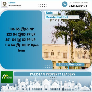 Residential Plot for Sale in Phase 4 - G5 Block -  Bahria Orchard, Lahore - (BP-160076)
