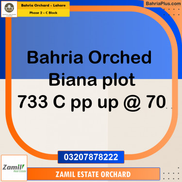 Residential Plot for Sale in Phase 2 - C Block -  Bahria Orchard, Lahore - (BP-160124)