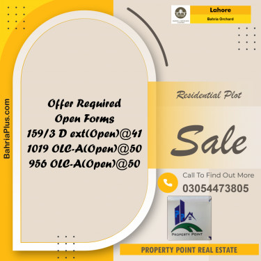 Residential Plot for Sale in OLC-A Block -  Bahria Orchard, Lahore - (BP-160126)