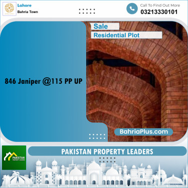 Residential Plot for Sale in Sector C - Janiper Block -  Bahria Town, Lahore - (BP-160211)