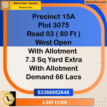 125 Sq. Yards Residential Plot for Sale in Precinct 15-A -  Bahria Town, Karachi - (BP-160243)