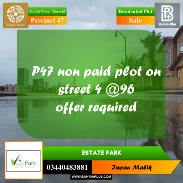250 Sq. Yards Residential Plot for Sale in Precinct 47 -  Bahria Town, Karachi - (BP-160261)