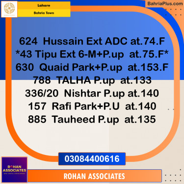 Residential Plot for Sale in Sector F - Talha Block -  Bahria Town, Lahore - (BP-160474)