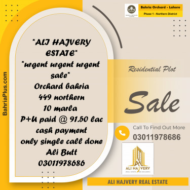 Residential Plot for Sale in Phase 1 - Northern District -  Bahria Orchard, Lahore - (BP-160488)