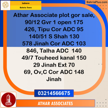Residential Plot for Sale in Golf Phase 1 -  Bahria Town, Lahore - (BP-160495)