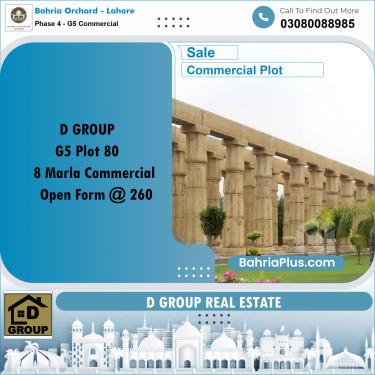 Commercial Plot for Sale in Phase 4 - G5 Commercial -  Bahria Orchard, Lahore - (BP-160523)