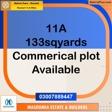 Residential Plot for Sale in Precinct 11-A Villas -  Bahria Town, Karachi - (BP-160527)