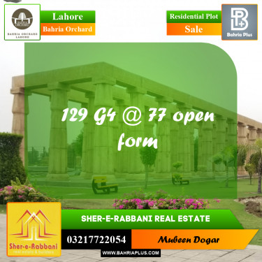 Residential Plot for Sale in Phase 4 - G4 Block -  Bahria Orchard, Lahore - (BP-160636)