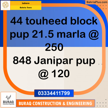 Residential Plot for Sale in Sector F - Tauheed Block -  Bahria Town, Lahore - (BP-160642)