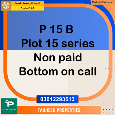 125 Sq. Yards Residential Plot for Sale in Precinct 15-B -  Bahria Town, Karachi - (BP-160652)