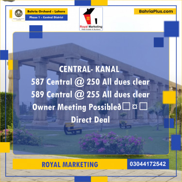 Residential Plot for Sale in Phase 1 - Central District -  Bahria Orchard, Lahore - (BP-160774)