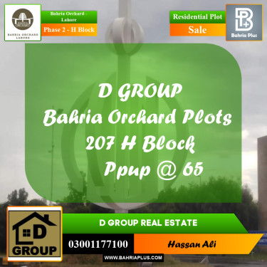 Residential Plot for Sale in Phase 2 - H Block -  Bahria Orchard, Lahore - (BP-160785)
