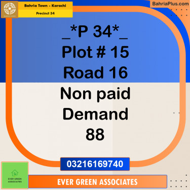 250 Sq. Yards Residential Plot for Sale in Precinct 34 -  Bahria Town, Karachi - (BP-160867)