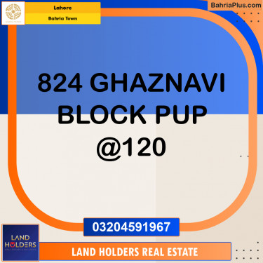 Residential Plot for Sale in Sector F - Ghaznavi Block -  Bahria Town, Lahore - (BP-160878)
