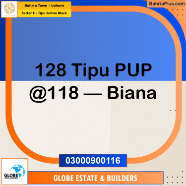 Residential Plot for Sale in Sector F - Tipu Sultan Block -  Bahria Town, Lahore - (BP-161019)