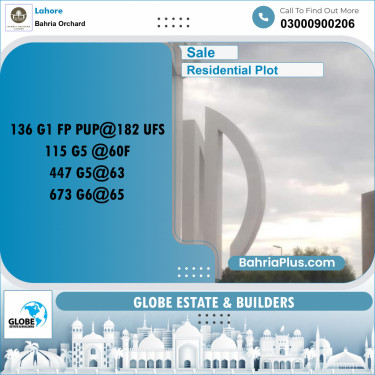 Residential Plot for Sale in Phase 4 - G1 Block -  Bahria Orchard, Lahore - (BP-161037)