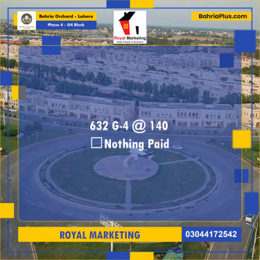 Residential Plot for Sale in Phase 4 - G4 Block -  Bahria Orchard, Lahore - (BP-161089)