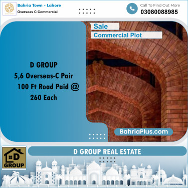 Commercial Plot for Sale in Overseas C Commercial -  Bahria Town, Lahore - (BP-161175)