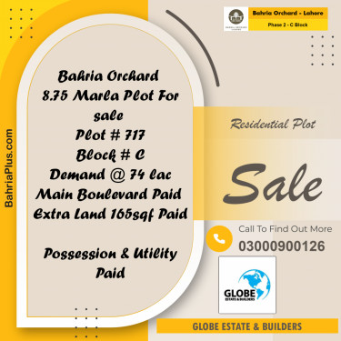 Residential Plot for Sale in Phase 2 - C Block -  Bahria Orchard, Lahore - (BP-161241)