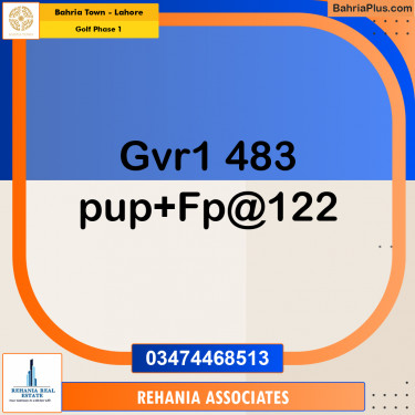 Residential Plot for Sale in Golf Phase 1 -  Bahria Town, Lahore - (BP-161317)