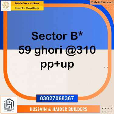 Residential Plot for Sale in Sector B - Ghouri Block -  Bahria Town, Lahore - (BP-161337)
