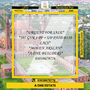 Residential Plot for Sale in Golf Phase 1 -  Bahria Town, Lahore - (BP-161385)
