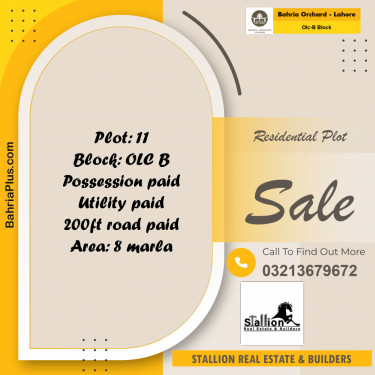 Residential Plot for Sale in OLC-B Block -  Bahria Orchard, Lahore - (BP-161409)