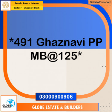 Residential Plot for Sale in Sector F - Ghaznavi Block -  Bahria Town, Lahore - (BP-161482)