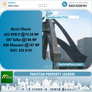 Residential Plot for Sale in Golf Phase 2 -  Bahria Town, Lahore - (BP-161520)