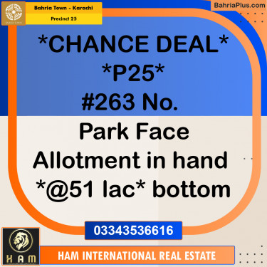 125 Sq. Yards Residential Plot for Sale in Precinct 25 -  Bahria Town, Karachi - (BP-161550)