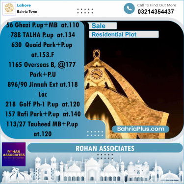 Residential Plot for Sale in Sector F - Ghazi Block -  Bahria Town, Lahore - (BP-161659)