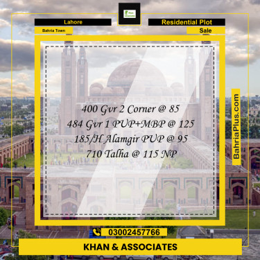 Residential Plot for Sale in Golf Phase 2 -  Bahria Town, Lahore - (BP-161707)