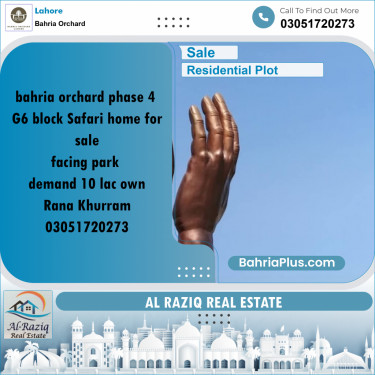 Residential Plot for Sale in Phase 4 - G6 Block -  Bahria Orchard, Lahore - (BP-161723)