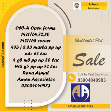Residential Plot for Sale in OLC-A Block -  Bahria Orchard, Lahore - (BP-161845)