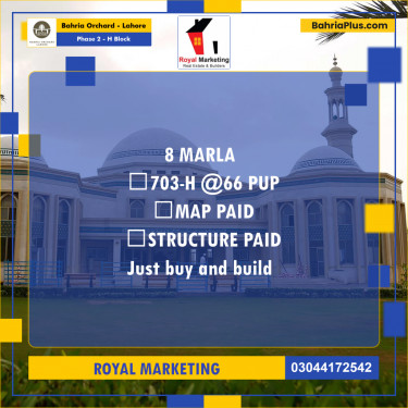 Residential Plot for Sale in Phase 2 - H Block -  Bahria Orchard, Lahore - (BP-161849)
