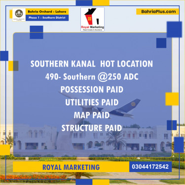 Residential Plot for Sale in Phase 1 - Southern District -  Bahria Orchard, Lahore - (BP-161869)