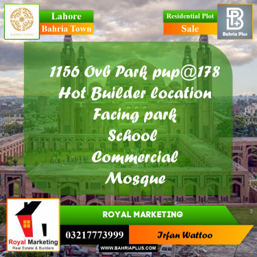 Residential Plot for Sale in Overseas B -  Bahria Town, Lahore - (BP-161912)