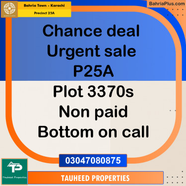 125 Sq. Yards Residential Plot for Sale in Precinct 25A -  Bahria Town, Karachi - (BP-161962)