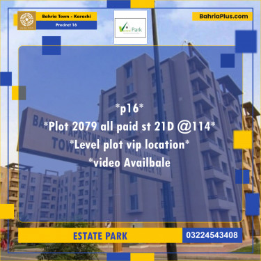 250 Sq. Yards Residential Plot for Sale in Precinct 16 -  Bahria Town, Karachi - (BP-161963)