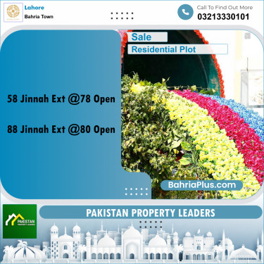 Residential Plot for Sale in Sector E - Jinnah Ext. Block -  Bahria Town, Lahore - (BP-162078)