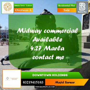 Residential Plot for Sale in Overseas A -  Bahria Town, Lahore - (BP-162137)