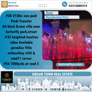 250 Sq. Yards Residential Plot for Sale in Precinct 30 -  Bahria Town, Karachi - (BP-162206)