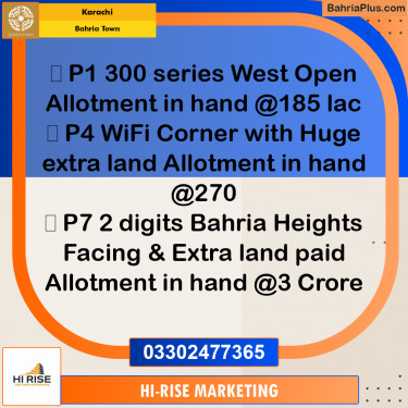 250 Sq. Yards Residential Plot for Sale in Precinct 1 -  Bahria Town, Karachi - (BP-162227)