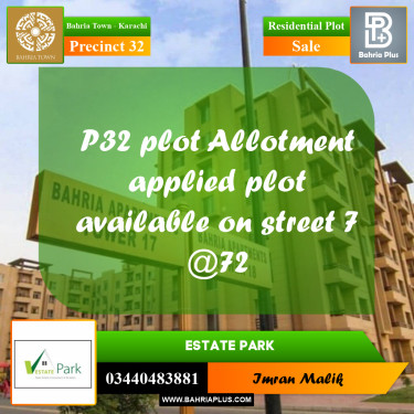250 Sq. Yards Residential Plot for Sale in Precinct 32 -  Bahria Town, Karachi - (BP-162268)