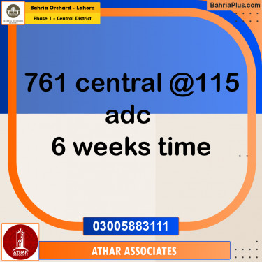 Residential Plot for Sale in Phase 1 - Central District -  Bahria Orchard, Lahore - (BP-162335)