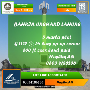 Residential Plot for Sale in Phase 2 - G Block -  Bahria Orchard, Lahore - (BP-162337)