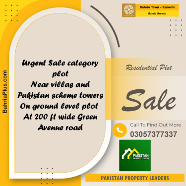 75 Sq. Yards Residential Plot for Sale in Bahria Greens -  Bahria Town, Karachi - (BP-162381)