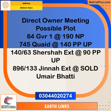Residential Plot for Sale in Golf Phase 1 -  Bahria Town, Lahore - (BP-162395)
